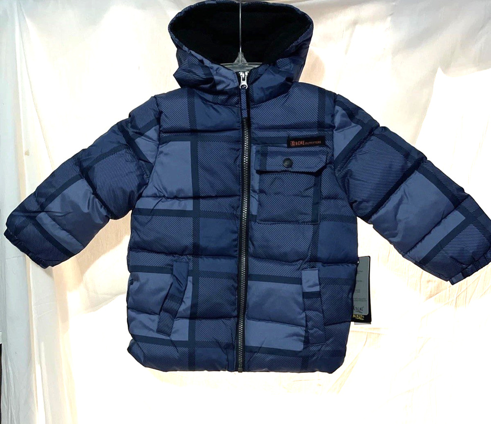 iXtreme Puffer Coat Jacket Boys Size 3T Hooded Lined Blue Full Zip Outdoor Snow